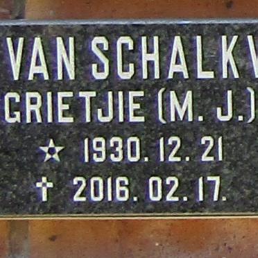 SCHALKWYK M.J., van 1930-2016