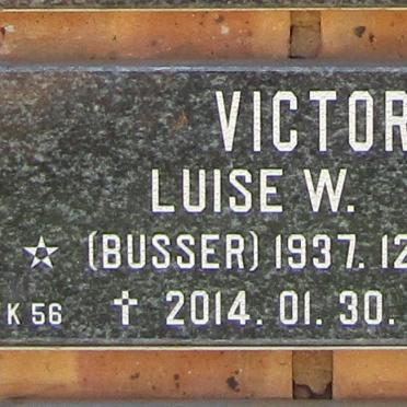 VICTOR Luise W. nee BUSSER 1937-2014
