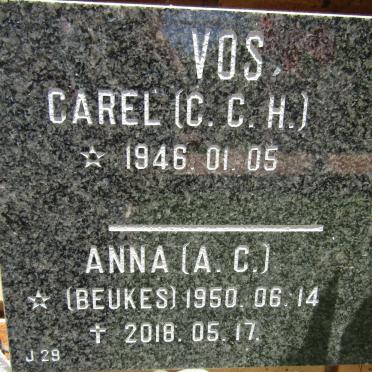 VOS C.C.H. 1946- &amp; A. C. BEUKES 1950-2018