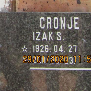 CRONJE Izak S. 1926-2011
