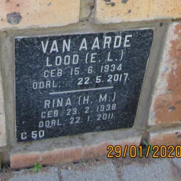 AARDE E.L, van 1934- 2017 &amp; H.M. 1938-2011