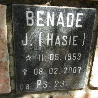 BENADE J. 1953-2007