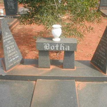 BOTHA Pieter Erenst Johannes 1903-1992 &amp; Anna Sophia