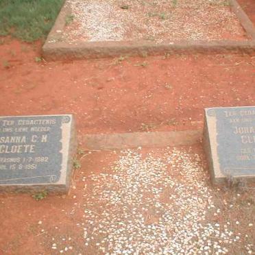 CLOETE Johannes P. 1876-1952 &amp; Susanna C. H. 1882-1951