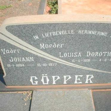 COPPER Johann 1894-1977 &amp; Louisa Dorothea 1891-1966