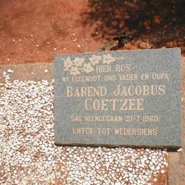 COETZEE Barend Jacobus -1960