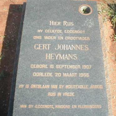 HEYMANS Gert Johannes 1907-1965