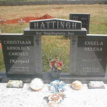 HATTINGH Christiaan Arnoldus Carolus 1910-2002 &amp; Engela Helena 1913-2002