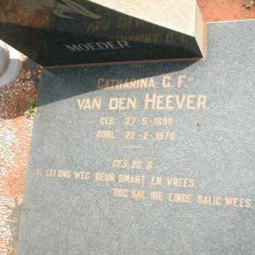 HEEVER Catharina G.F., van den 1898-1970