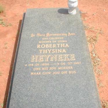 HEYNEKE Roberta Thysina 1896-1987