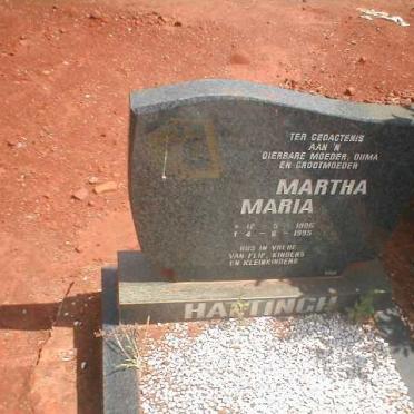 HATTINGH Martha Maria 1906-1995