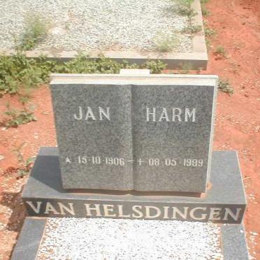 HELSDINGEN Jan Harm, van 1906-1989
