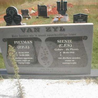 ZYL P.P.J., van 1910-2000 &amp; C.F.S. DU PLESSIS 1916-