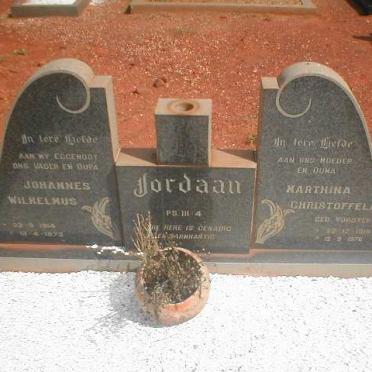 JORDAAN Johannes Wilhelmus 1914-1973 &amp; Marthina Christoffelina VORSTER 1918-1976