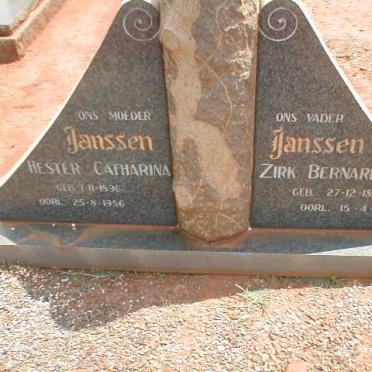 JANSSEN Zirk Bernadus 1893-1968 &amp; Hester Catharina 1896-1956