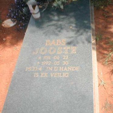 JOOSTE Babs 1911-1992