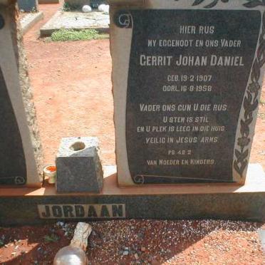 JORDAAN Gerrit Johan Daniel 1907-1958