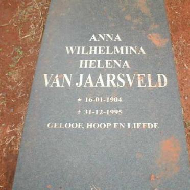 JAARSVELD Anna Wilhelmina Helena, van 1904-1995