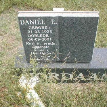 JORDAAN Daniel E. 1925-2001