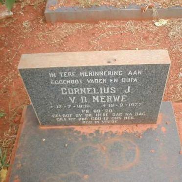 MERWE Cornelius J., van der 1896-1977
