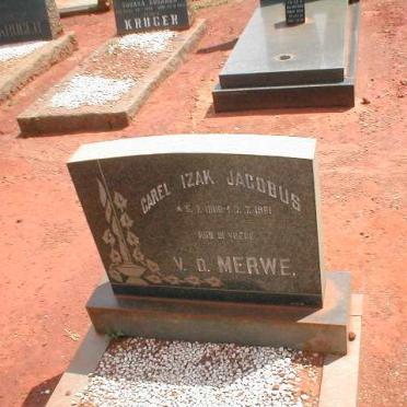 MERWE Carel Izak Jacobus, v.d. 1888-1981