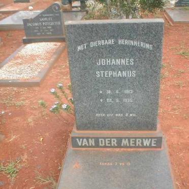 MERWE Johannes Stephanus, van der 1913-1975