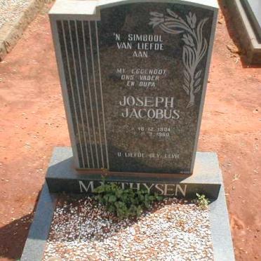 MATTHYSEN Joseph Jacobus 1904-1960