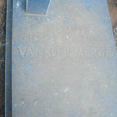MERWE Lodewyk Pieter Johannes, van der
