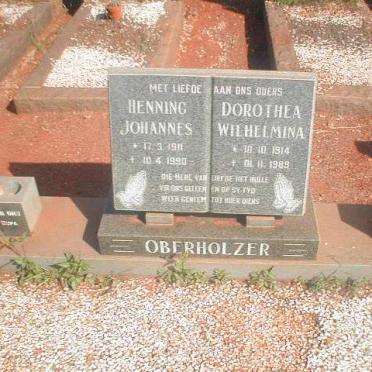 OBERHOLZER Henning Johanes 1911-1990 &amp; Dorothea Wilhelmina 1914-1989