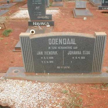 ODENDAAL Jan Hendrik1895-1975 &amp; Johanna Elsa 1906-