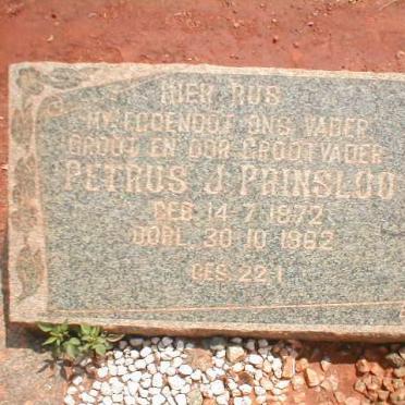 PRINSLOO Petrus J. 1872-1962