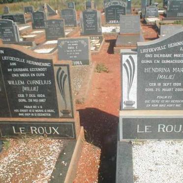 ROUX Willem Cornelius, le 1904-1967 &amp; Hendrina Maria 1908-2000