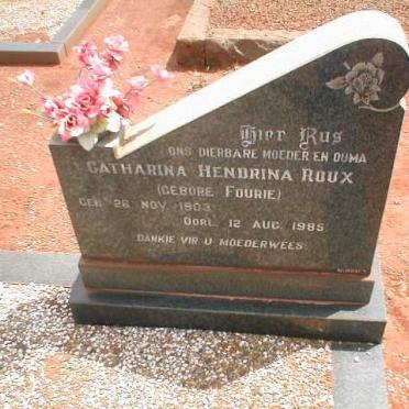 ROUX Catharina Hendrina nee FOURIE 1903-1985