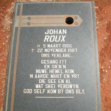 ROUX Johan 1966-1987