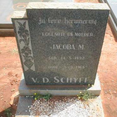 SCHYFF Jacoba M, v.d. 1892-1968