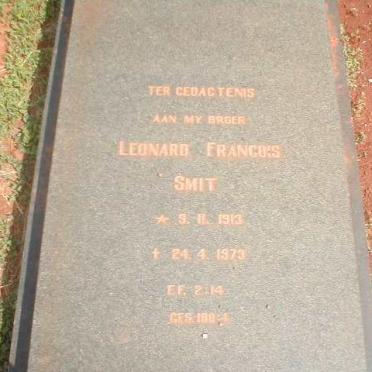 SMIT Leonard Francois 1913-1973