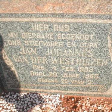 WESTHUIZEN Jan Johannes, van der 1909-1965