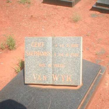 WYK Gert Stephanus, van 1906-1980