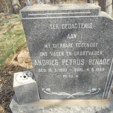 BENADE Andries Petrus 1903-1969