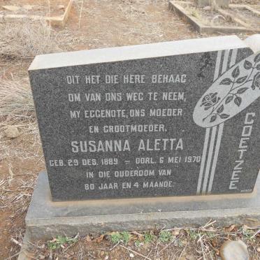 COETZEE Susanna Aletta 1889-1970