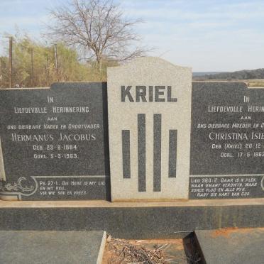 KRIEL Hermanus Jacobus 1884-1963 &amp; Christina Isibela KRIEL 1885-1963