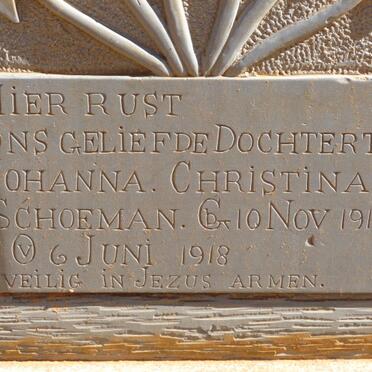SCHOEMAN Johanna Christina 1915-1918