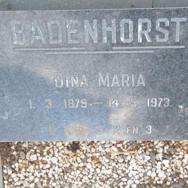 BADENHORST Dina Maria 1879-1973