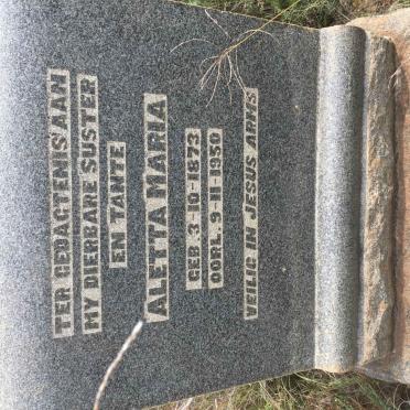 HARMSE Aletta Maria 1873-1950