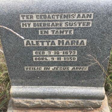 HARMSE Aletta Maria 1873-1950