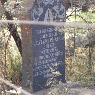 COETZEE Mattheus Johannes 1892-1937