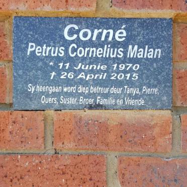 MALAN Petrus Cornelius 1970-2015