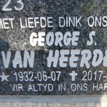 HEERDEN George S., van 1932-2017