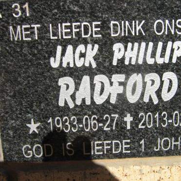 RADFORD Jack Phillip 1933-2013