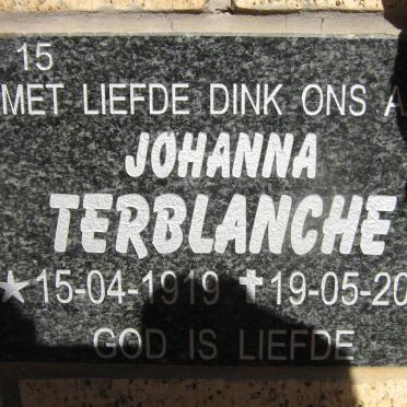 TERBLANCHE Johanna 1919-2012